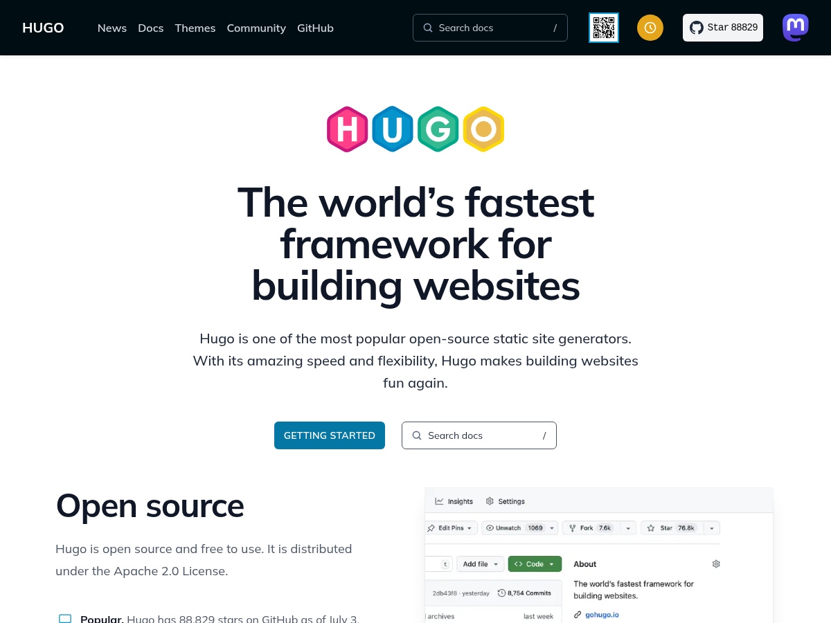 The world's fastest framework for building websites