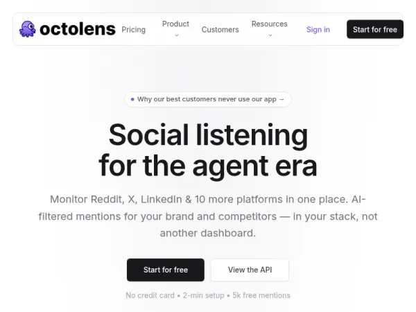 Octolens - AI社交聆听工具