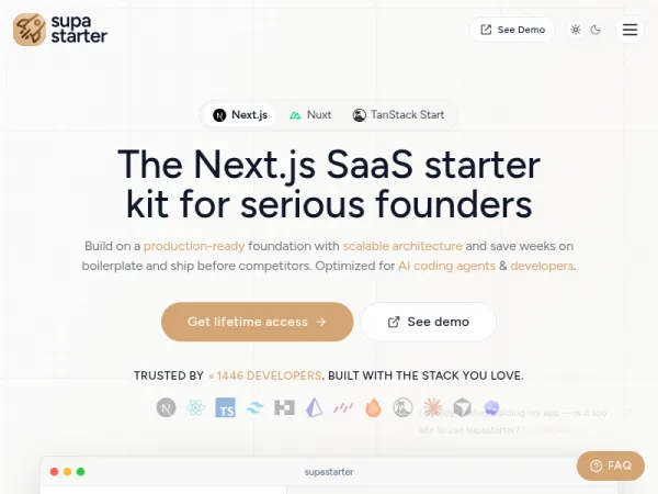 supastarter for Next.js | SaaS Starter Kit & Boilerplate