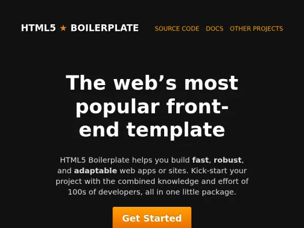 HTML5 Boilerplate - 最流行的前端模板