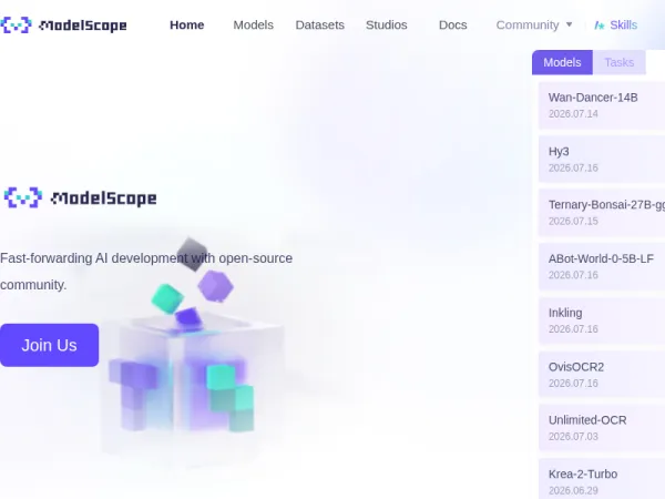 ModelScope 魔搭社区