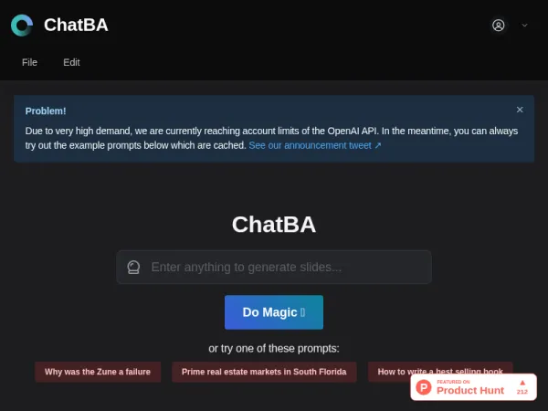 ChatBA: Generative AI for Slides ✨