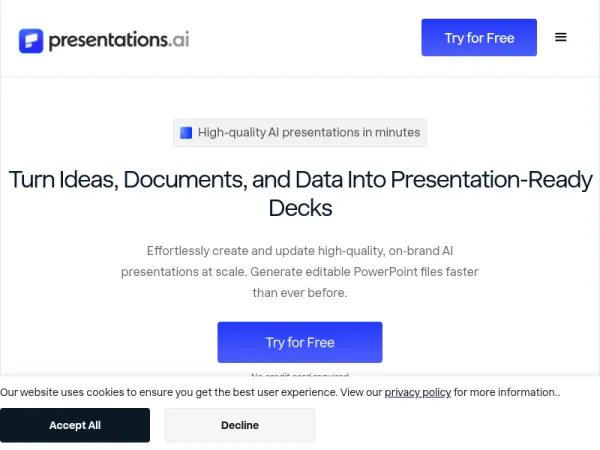 Presentations.AI - The AI Presentation Platform