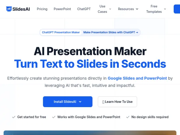 Free AI Presentation Maker & Google Slides Generator | SlidesAI