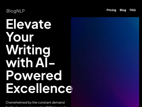 BlogNLP: Elevate Your Writing with AI | AI-Powered Content Creation & SEO Tools