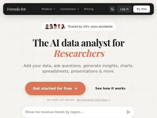 AI Data Analytics | Analyze Data 10x Faster - Formula Bot